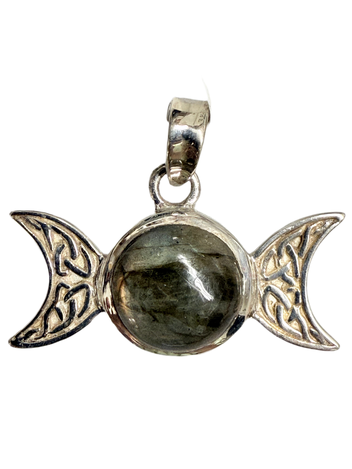 Labradorite Triple Goddess Sterling Silver Pendant