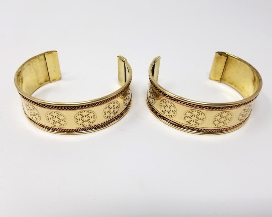 Flower of Life W/ Brass & Copper Cuff