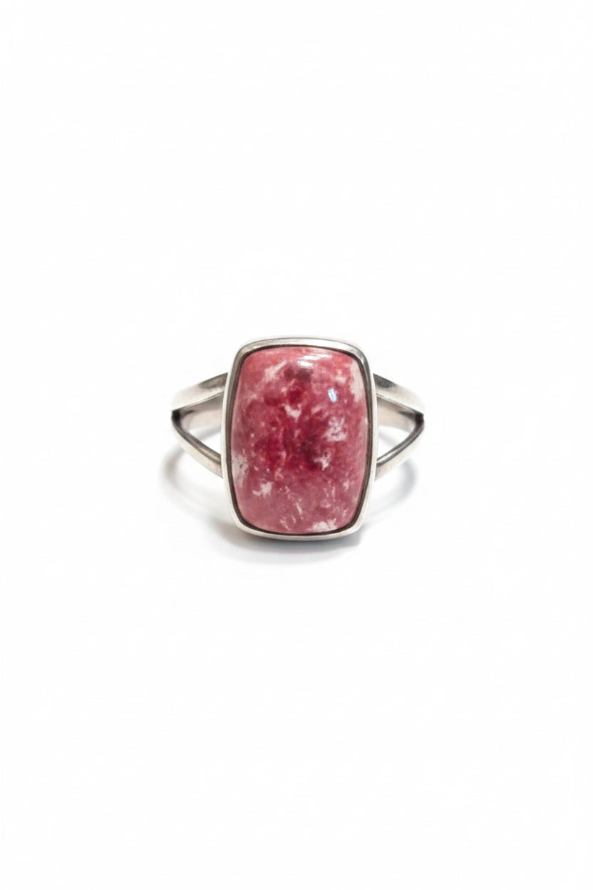Rosalinda Polished Rectangle .925 Sterling Silver Ring Size 9