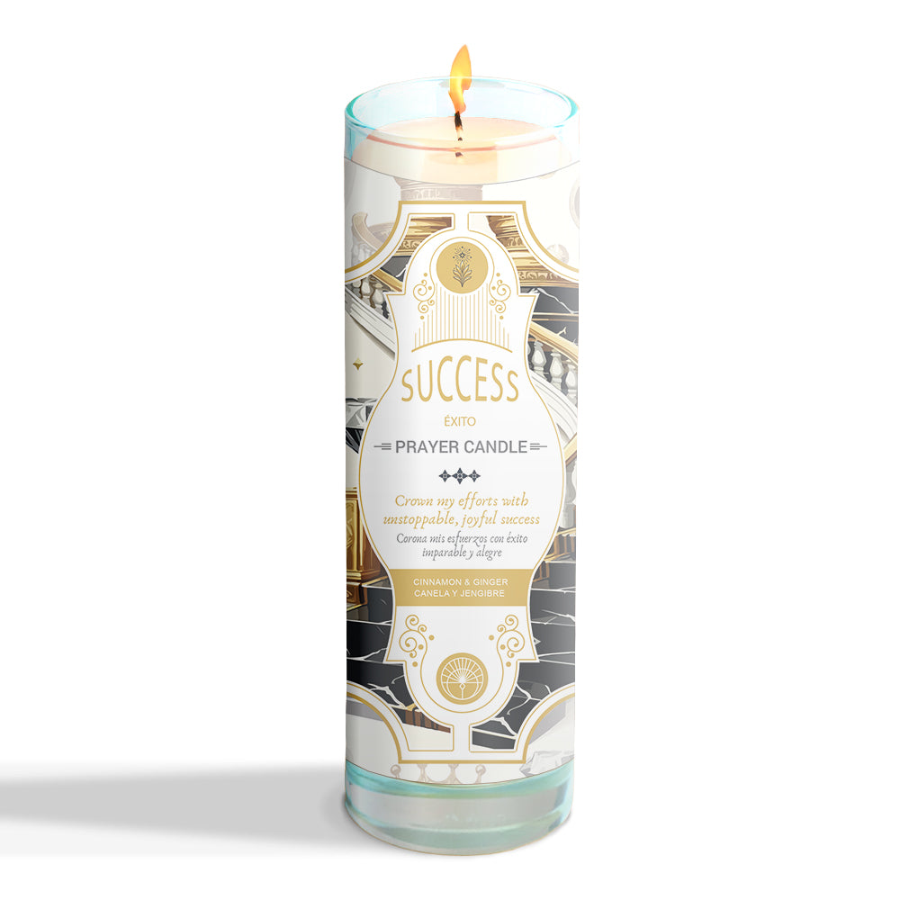 Success Glass Jar Candle 9.5oz 8x2"