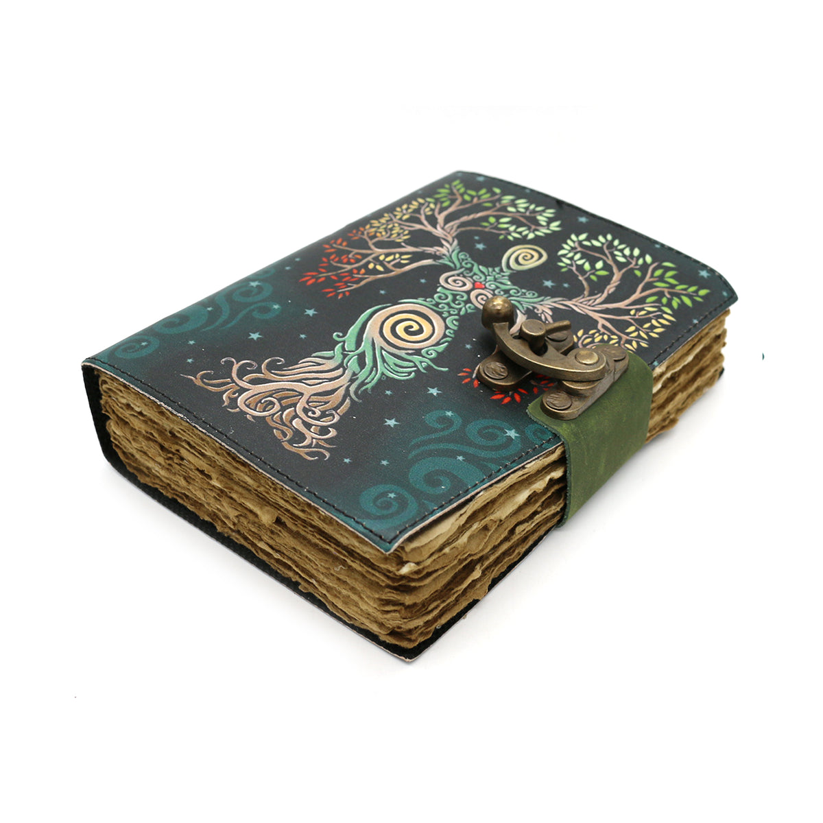 GODDESS TREE OF LIFE EMBOSSED BLANK LEATHER JOURNAL
