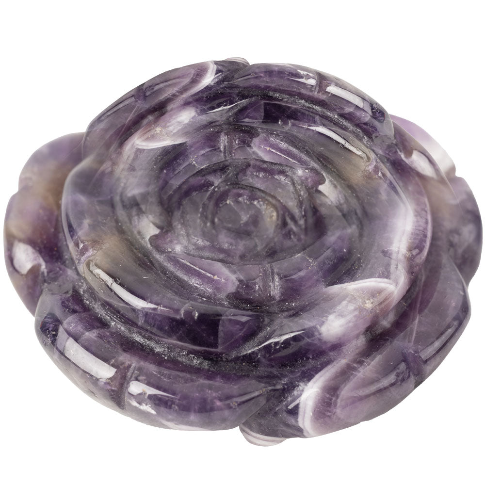 Amethyst Carved Flower 1.5" 40MM