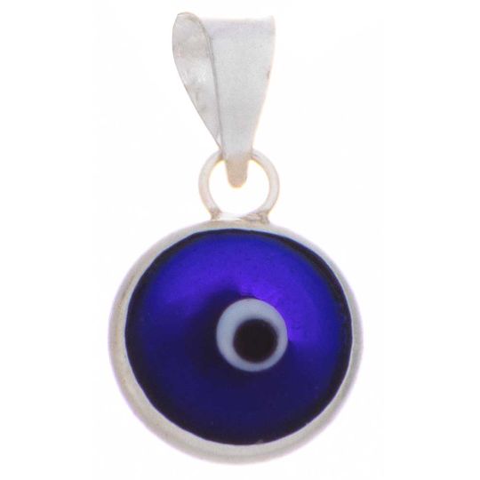 Evil Eye Mini Glass Bead .925 Silver Pendant