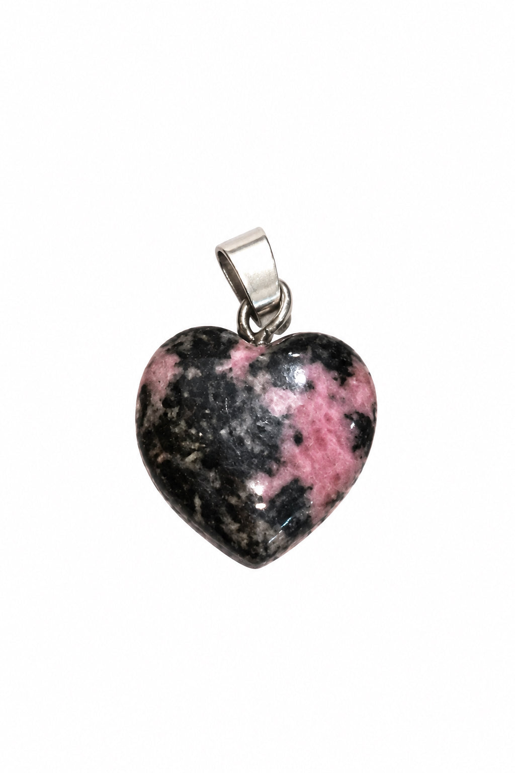 Rhodonite Heart .925 Silver Pendant