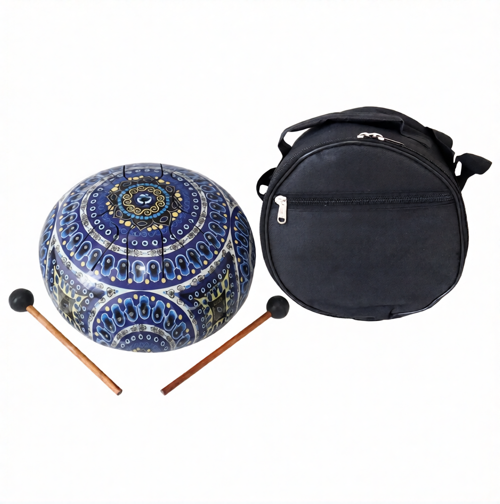 HAPPY DRUM – IRON PRINTED HAND OF FATIMA /EVIL EYE 8.5″DIA.