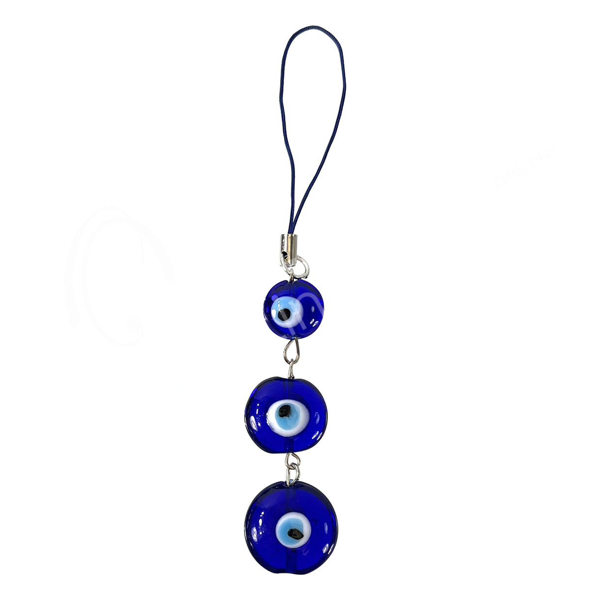 3 Evil Eye Glass Keychains / Wall Hangings