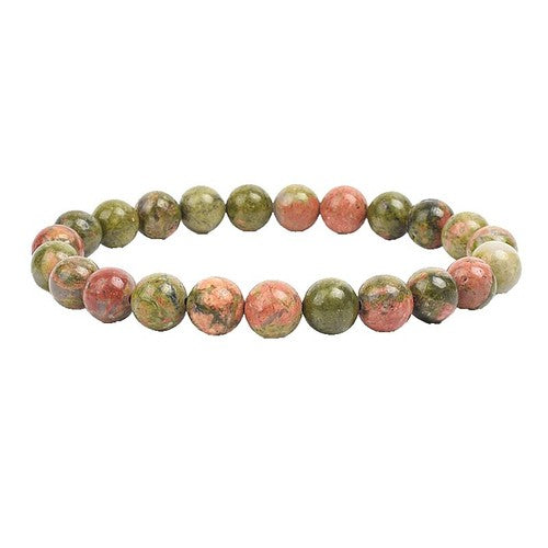 Unakite Jasper 8mm Beaded Bracelet