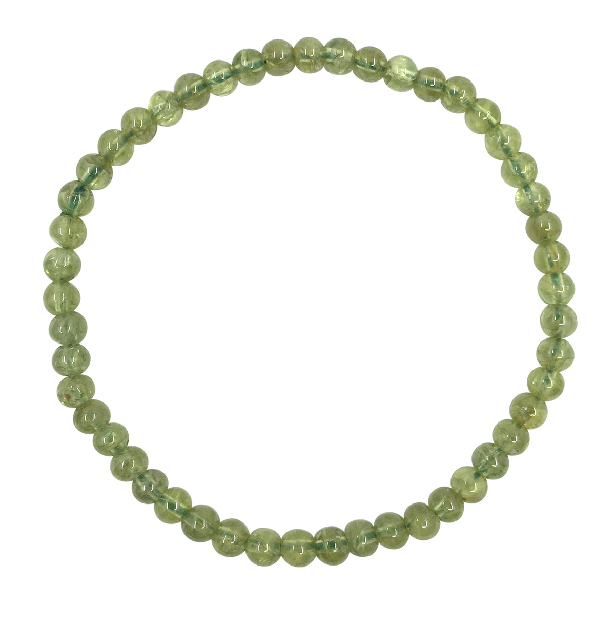 Peridot 3-4mm Round Beaded Bracelets