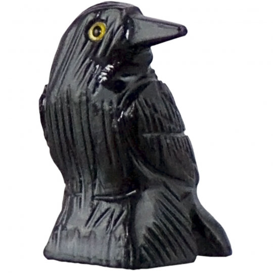 Black Onyx Raven Spirit Animal 1.5x1.25"