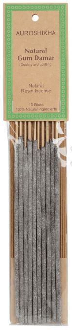 Auroshikha Gum Damar Natural Resin Incense Sticks (10)