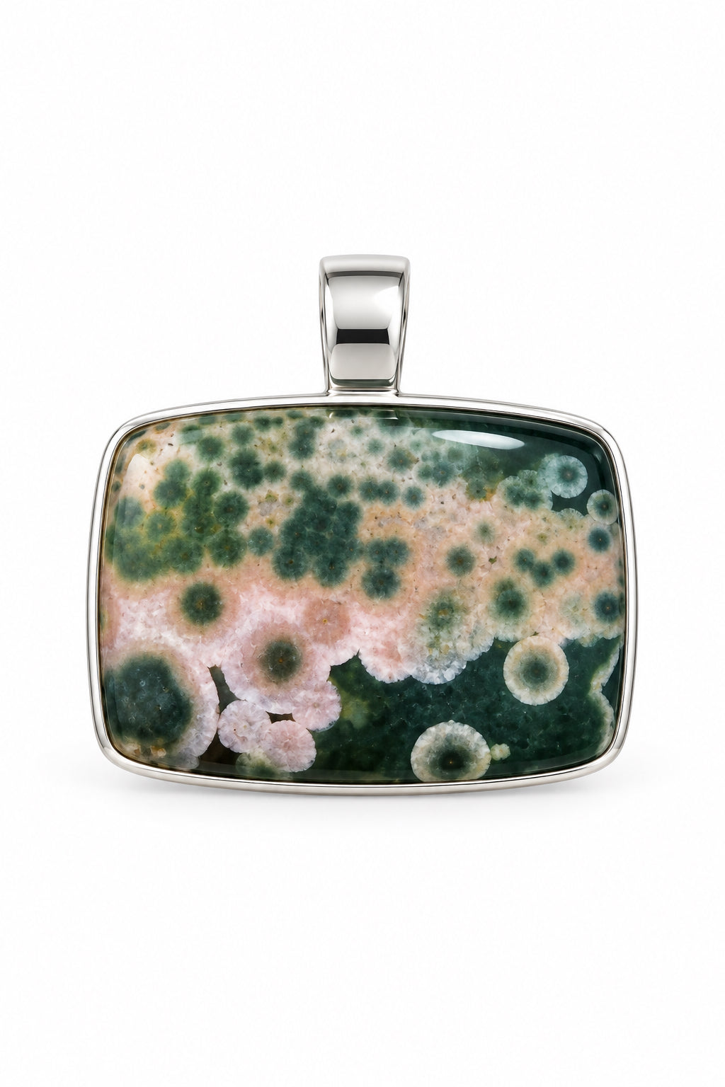 Ocean Jasper Sterling Silver Pendant