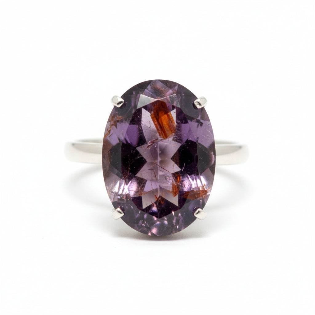 Super Seven 7 Oval Cab .925 Sterling Silver Ring Size 7