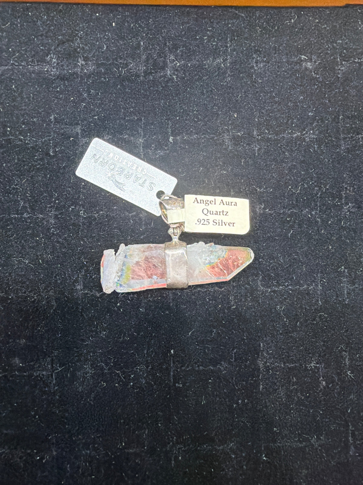Angel Aura Quartz .925 Silver Pendant
