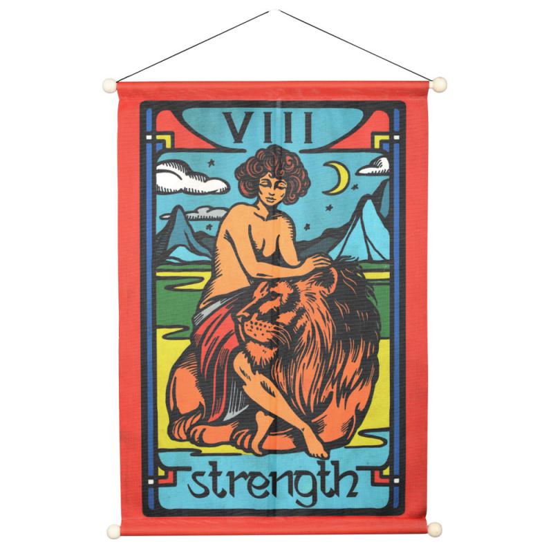 STRENGTH TAROT BANNER 12"X18"