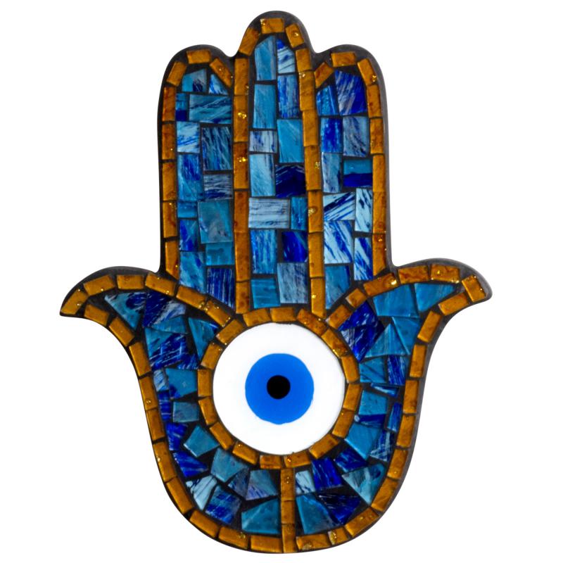MOSAIC HAMSA EVIL EYE WALL HANGING