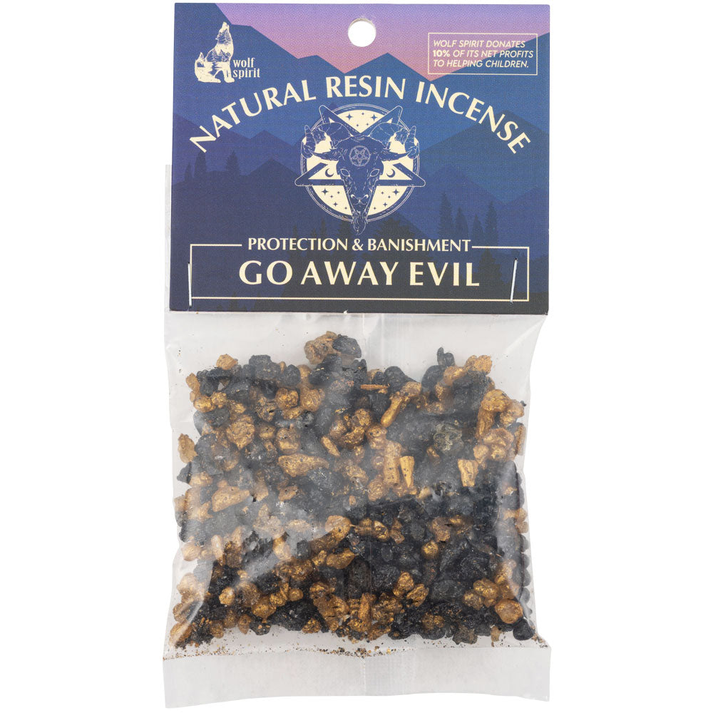 Go Away Evil Natural Resin Incense 30 Grams - Wolf Spirit