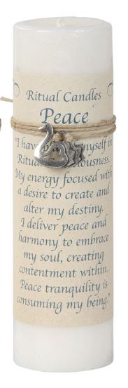 PEACE - RITUAL PEWTER PENDANT CANDLES