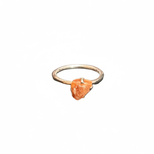 Sunstone Raw .925 Sterling Silver Ring Size 5