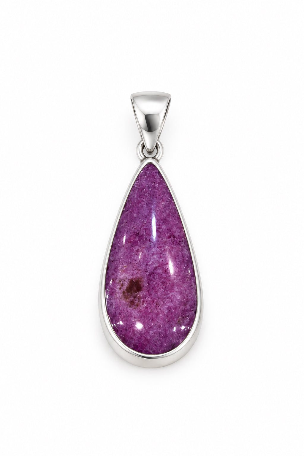 Stichtite Drop Cab .925 Silver Pendant
