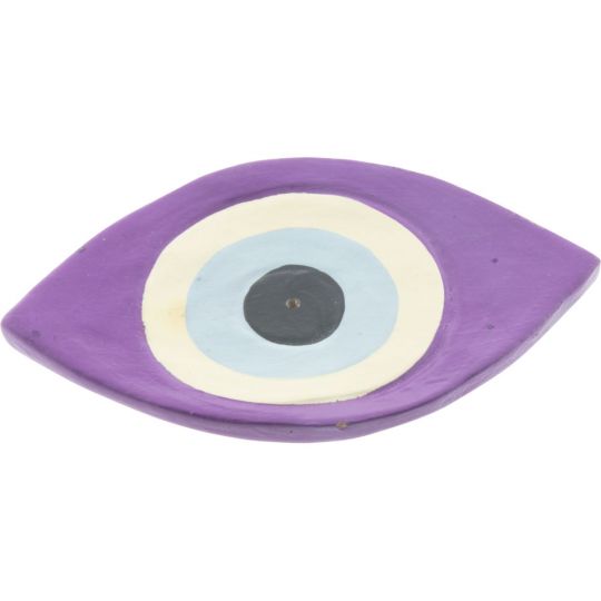 Evil Eye Painted Wood Incense Holder