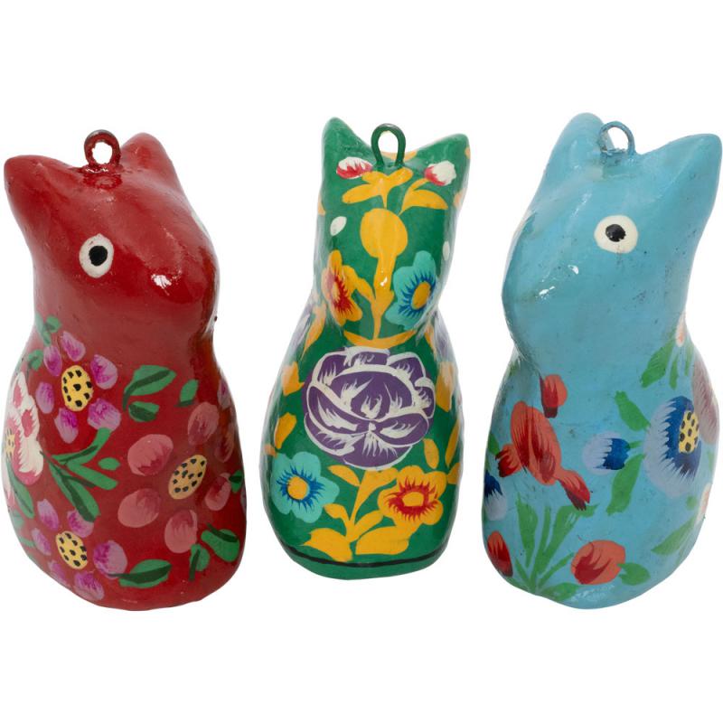 PAPER MACHE BUNNY ORNAMENT