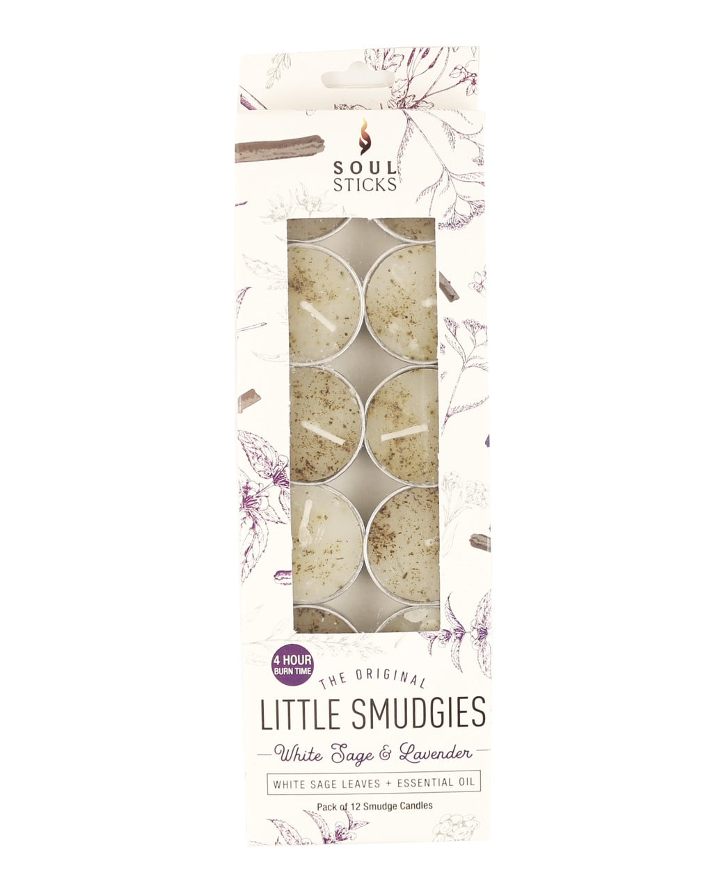WHITE SAGE & LAVENDER PACK LITTLE SMUDGIES CANDLES