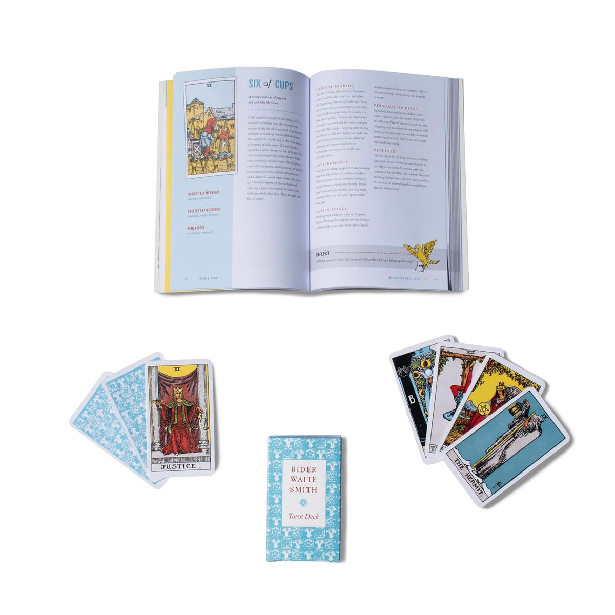 Guided Tarot Box Set: Illustrated Book & Rider Waite Smith Tarot Deck by Stefanie Caponi