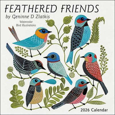 Feathered Friends 2026 Wall Calendar By Geninne D Zlatkis