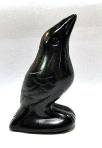 Black Onyx 2" Raven - Hand Carving