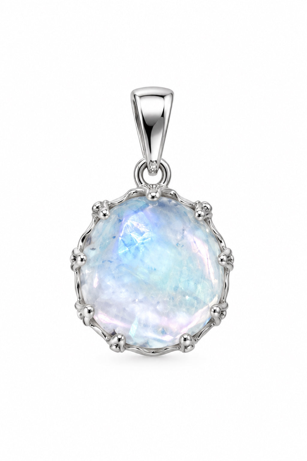 Angel Aura Solar Quartz Claw Set .925 Silver Pendant