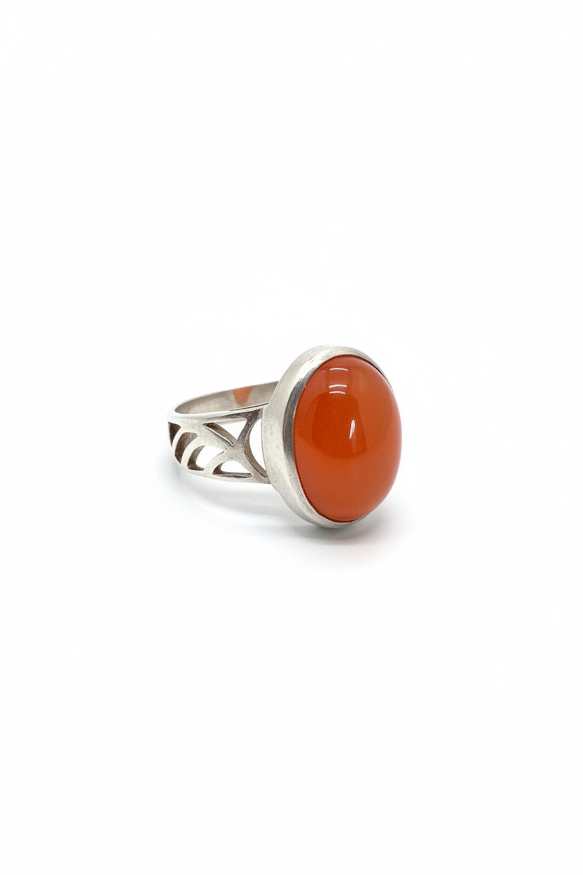 Carnelian .925 Silver Ring Size 7