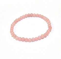 Rose Quartz 4mm Round Beaded Bracelets