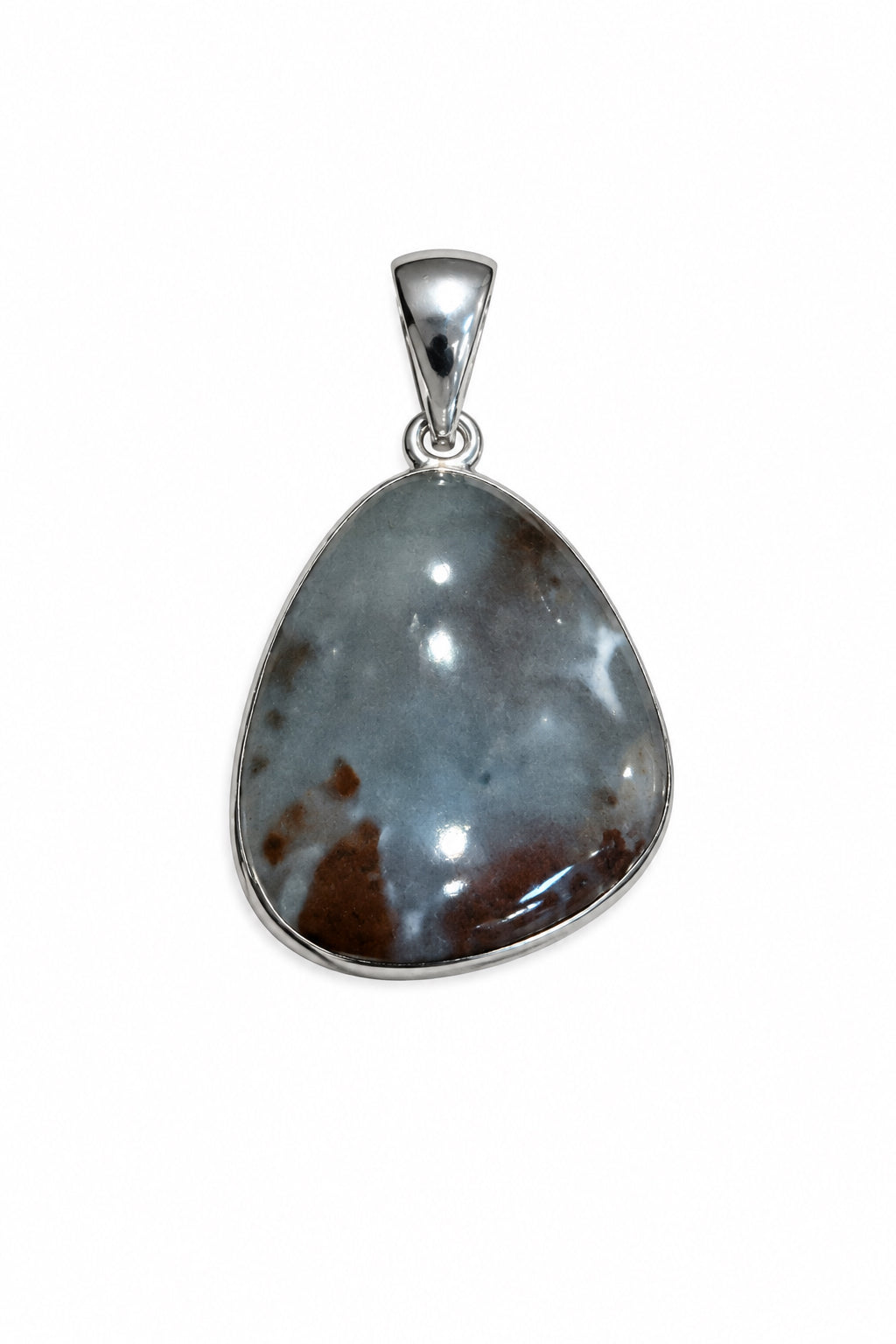Chrysoprase Polished Cab Sterling Silver Pendant
