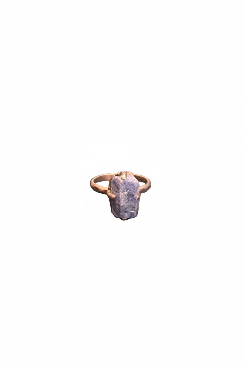 Blue Sapphire Natural Terminated Claw Set .925 Sterling Silver Ring Size 8