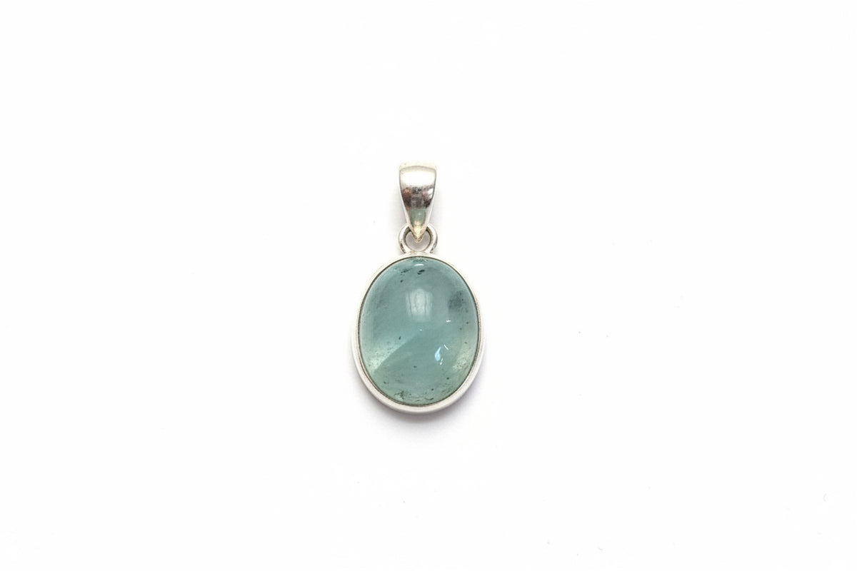 Aquamarine Sterling Silver Pendant