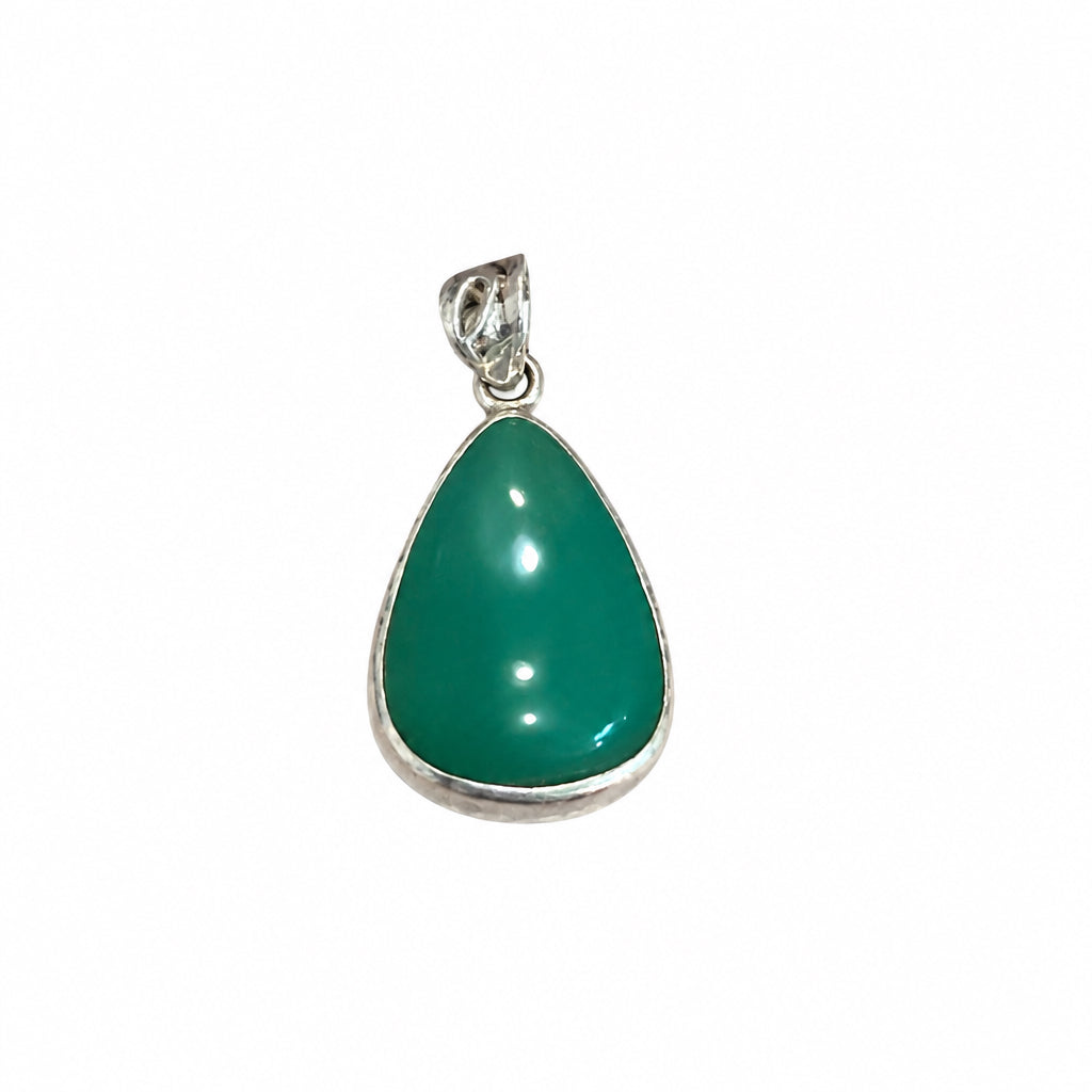 Chrysoprase Sterling Silver Pendant