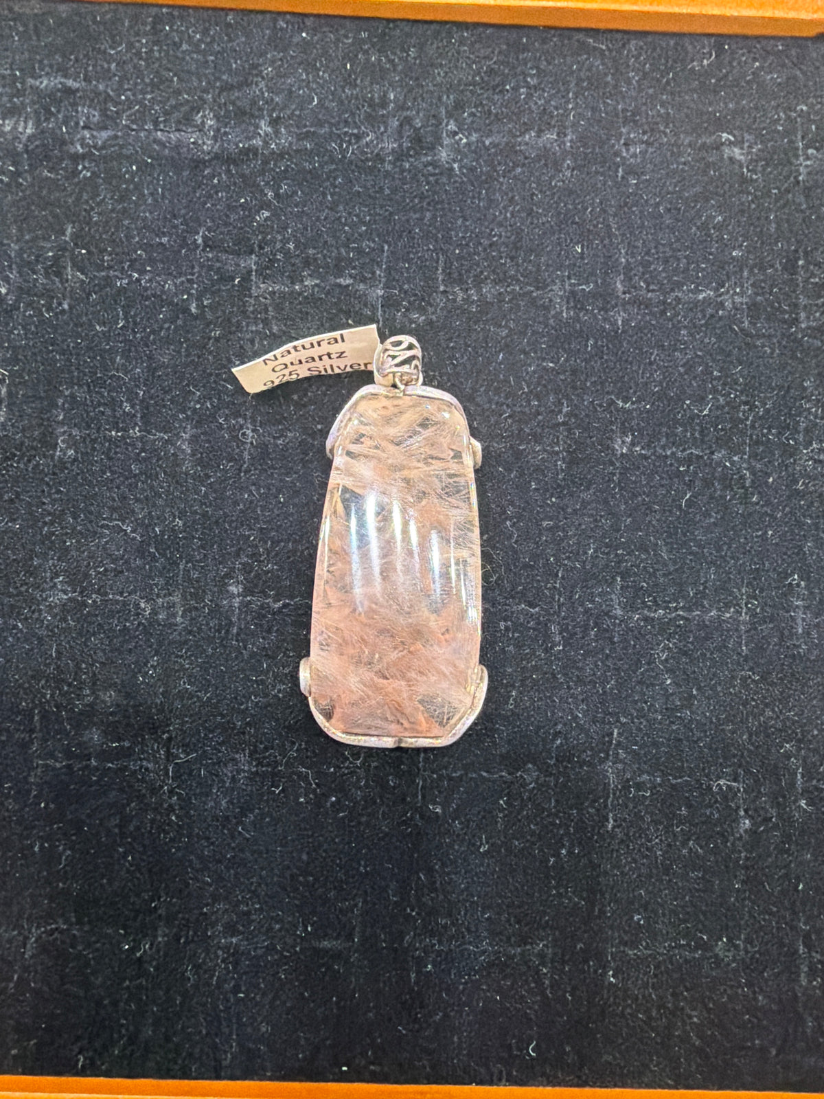 Natural Quartz Facetated .925 Silver Pendant