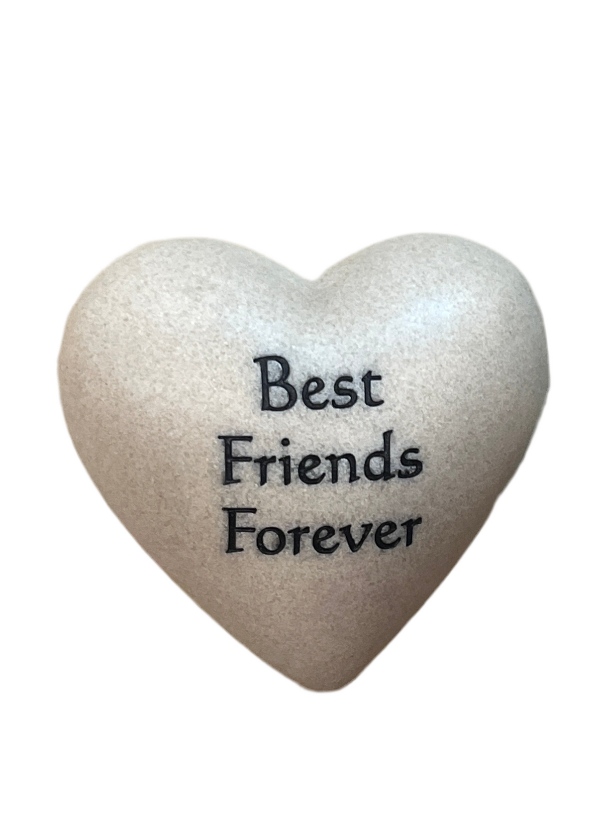 Best Friend Forever Carved Heart Shaped Stone