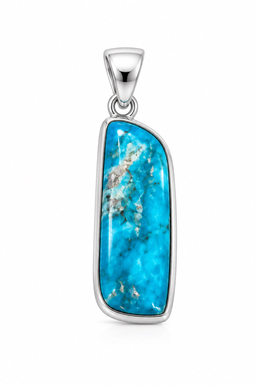 Turquoise Nacozari Cab Sterling Silver Pendant