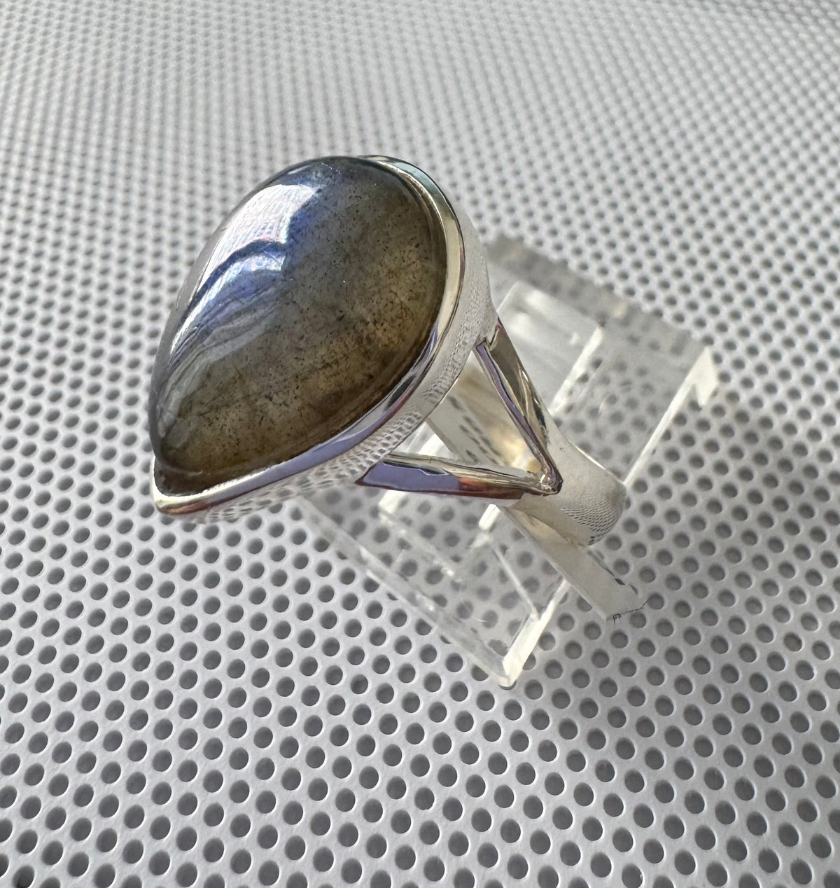 Labradorite .925 Silver Ring Size 9
