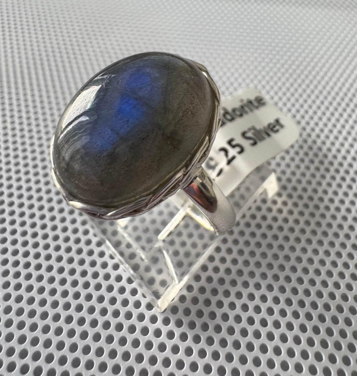 Labradorite .925 Silver Ring Size 9