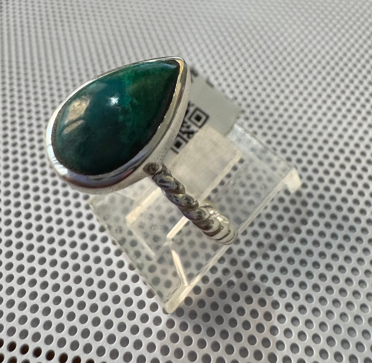 Malachite .925 Silver Ring Size 9.5