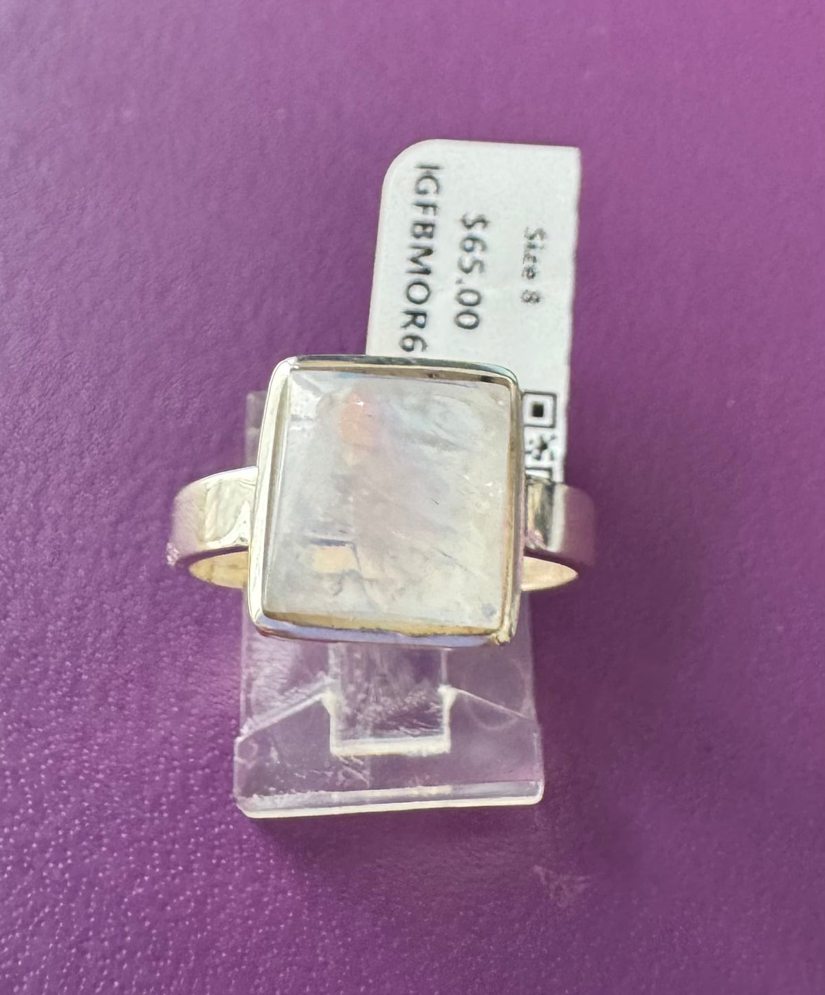 Moonstone .925 Silver Ring Size 8