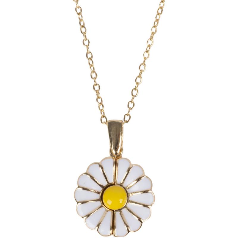 DAISY GOLD TONE STAINLESS STEEL NECKLACE
