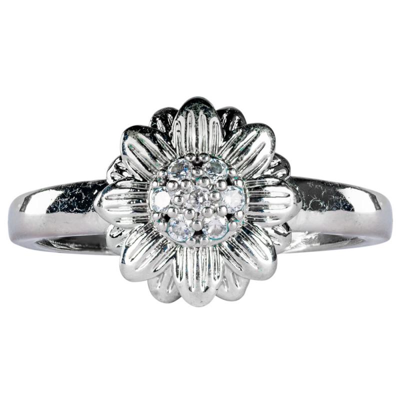 Adjustable Sunflower Band Ring