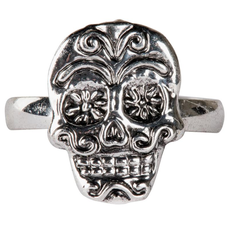 Sugar Skull Adjustable Ring