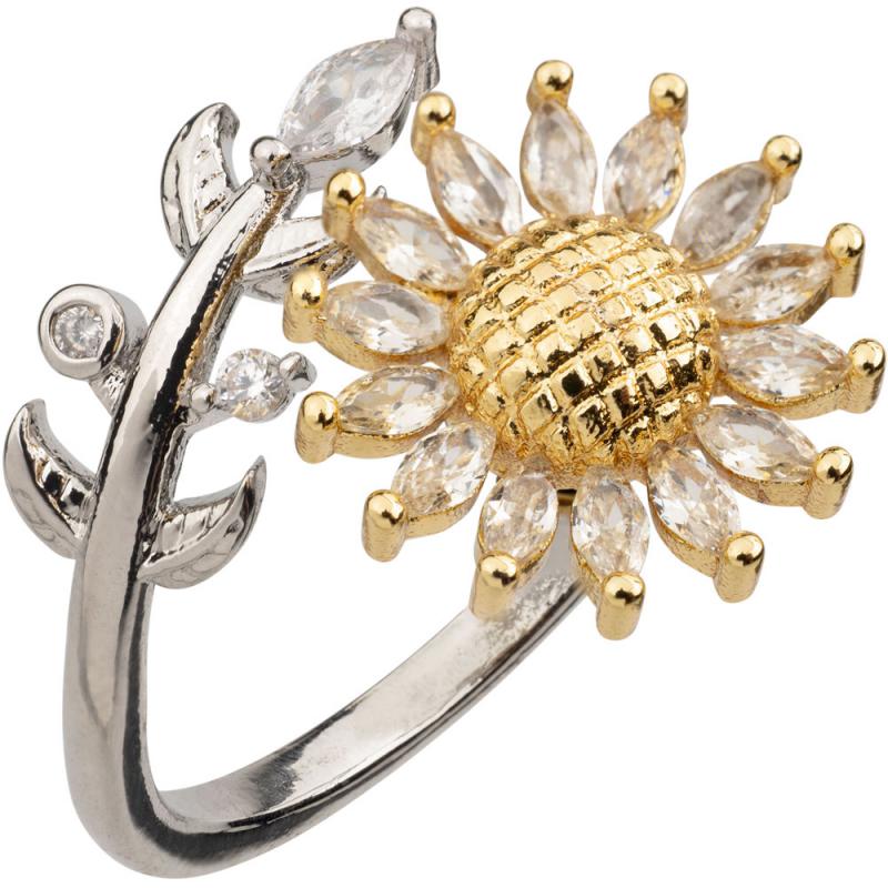 SUNFLOWER LEAF SPIN RING