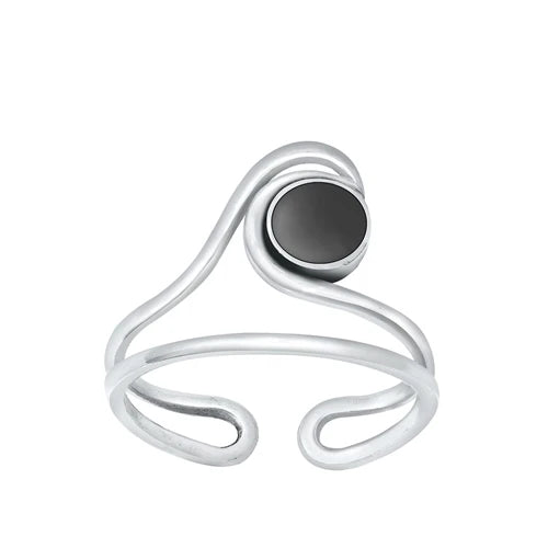 Black Onyx .925 Sterling Silver Toe Ring