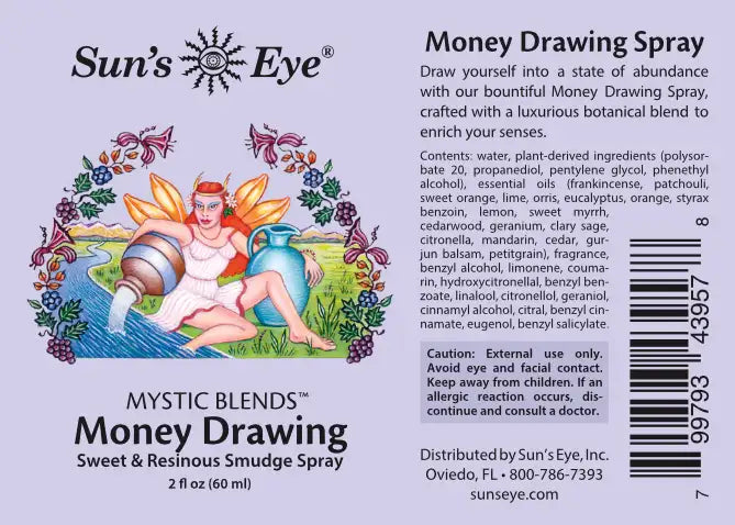 Money Drawing Sun's Eye Fine Mists Smudge Spray 8oz