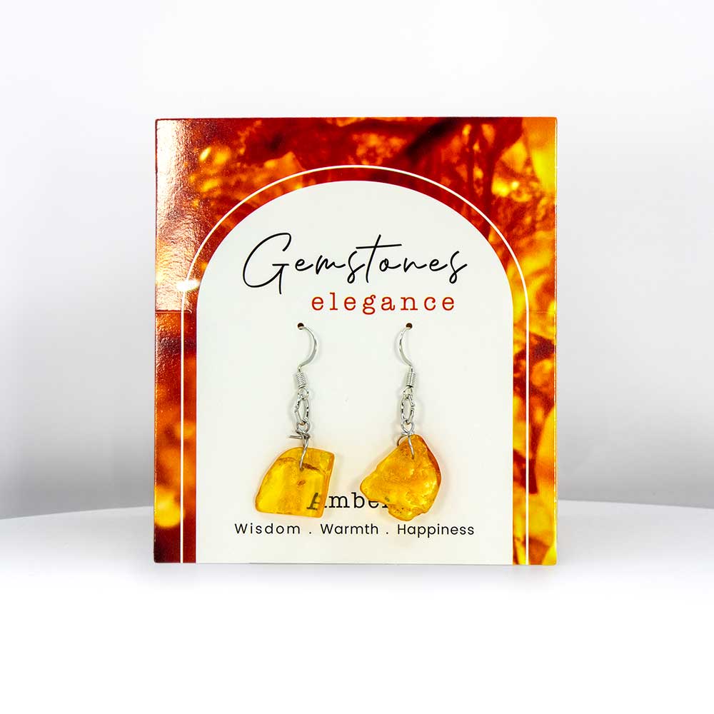 Gemstone Elegance Jewelry - Amber Plated Earrings, Necklaces & Bracelets